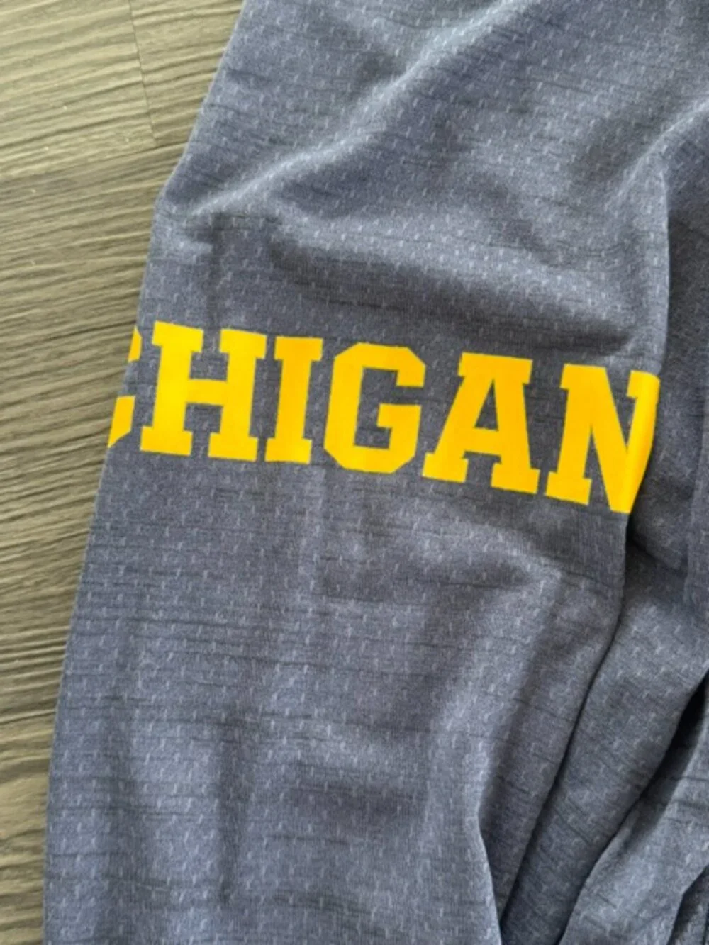 Nike Jordan Brand Michigan Wolverines Long Sleeve Shirt Size XL Blue Dri-Fit